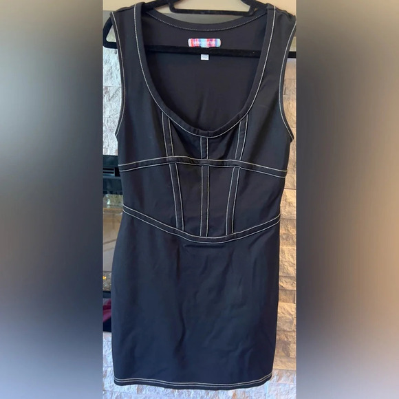 Urban Outfitters Black Bodycon sleeveless dress size Large - Picture 1 of 6